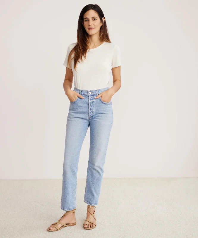 Women's Comfortable Lounge Garments Riley Crop Jean