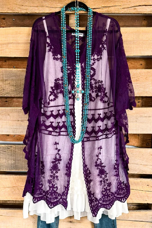 Chic Women's Clothing for Date Nights AHB EXCLUSIVE: Finding Perfection Kimono - Purple