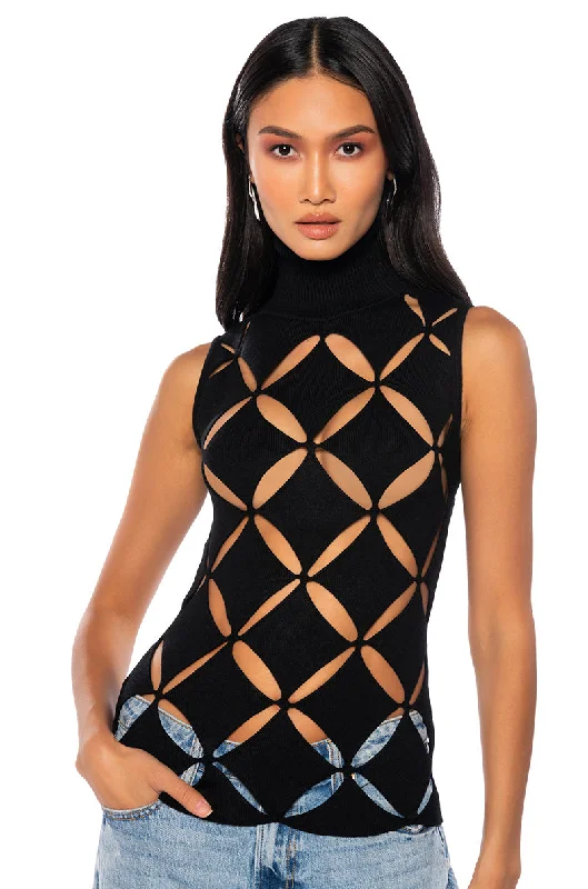 Limited Time Offer PARALLEL DIMENSION SLEEVELESS TURTLENECK