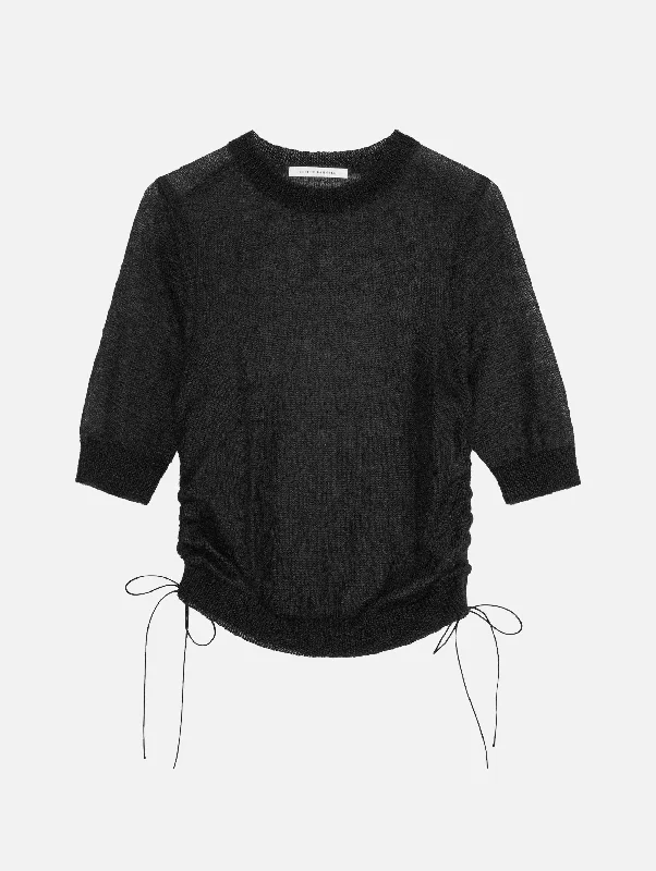 Trendy Boutique Online Videl Knit Top in Black