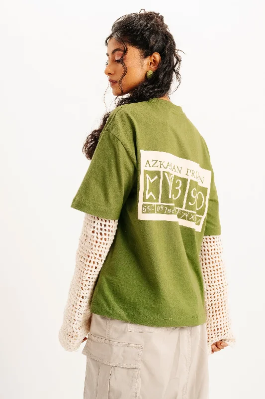 Women's Work Apparel Green Prison Oversized Tees