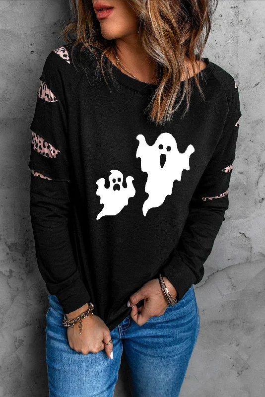 Women's Outfit For The Office Ghost Graphic Round Neck Sweatshirt