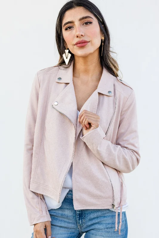 Women's Luxury Apparel Out On The Town Champagne White Suede Jacket