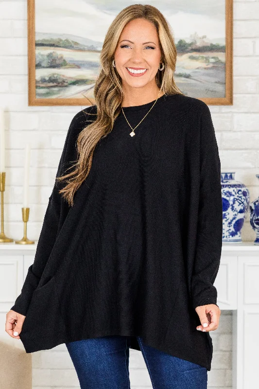 Women's Holiday Attire Snow Whispers Tunic, Black