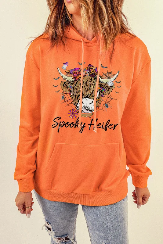 Vibrant Styles SPOOKY HEIFER Graphic Hoodie