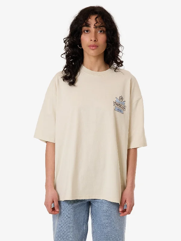 Affordable Women's Apparel Especially For You Oversized Tee - Heritage White