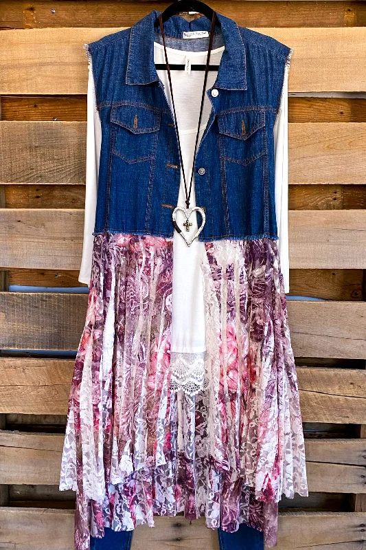 Flash Discount AHB EXCLUSIVE: All The While Vest - Denim/Plum